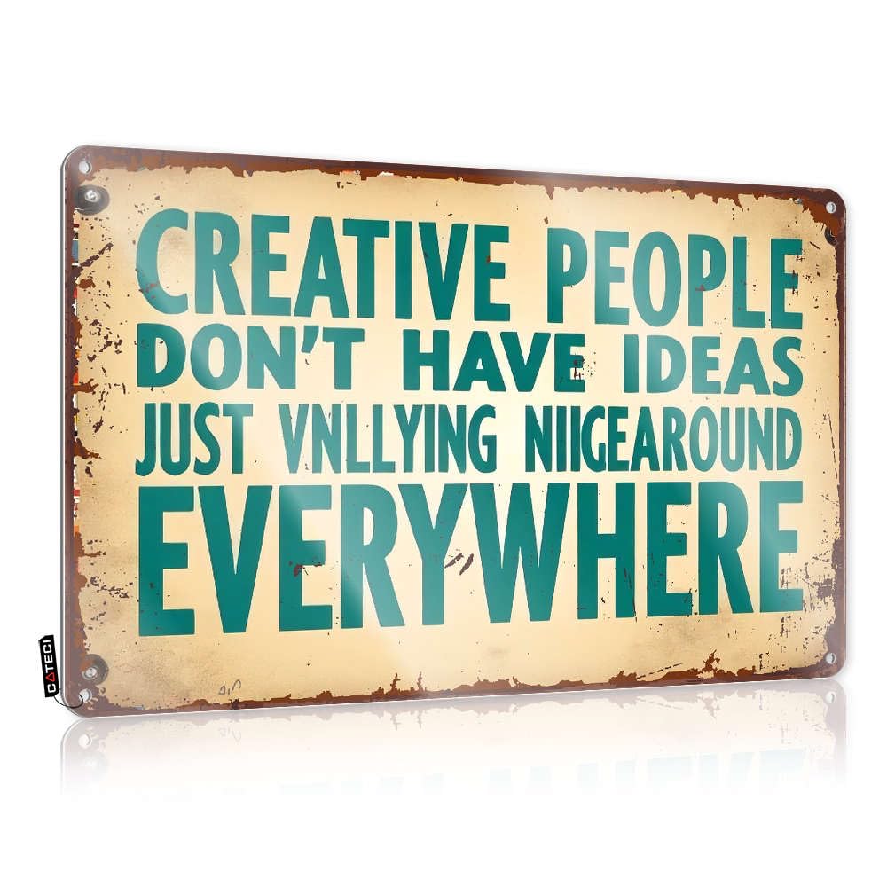 Funny Signs For Home Bar Creative People Don'T Have Ideas. Tin Sign Metal Tin Signs Funny Vintage Bar Decor(30X40CM)