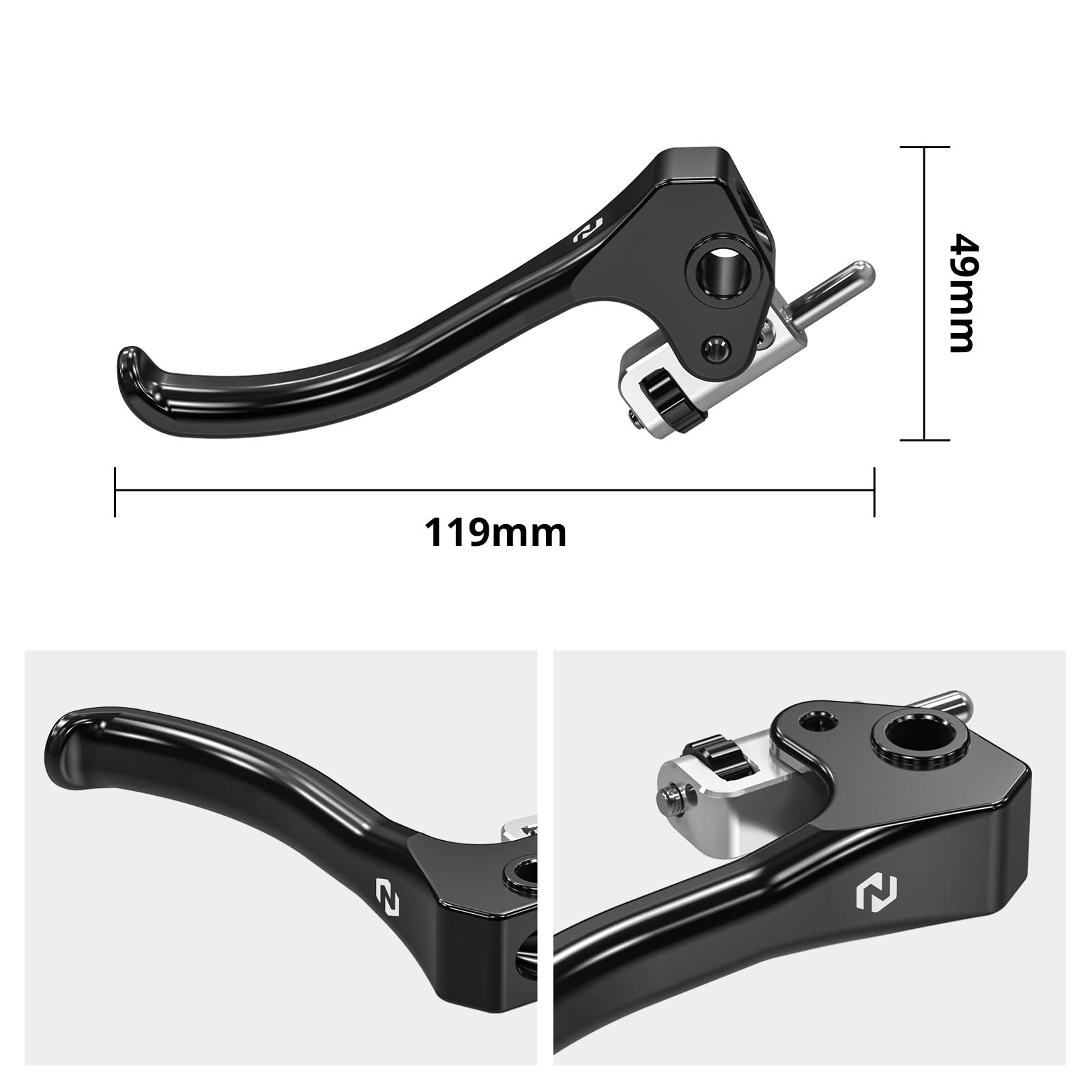 NICECNC Schwarz Shorty Kupplung/Bremshebel Kompatibel mit GasGas EC 250/250F/300/350F/450F/500F(2021–2025),Kompatibel mit Husqvarna TE/FE 150–501 (2022–2024),Siehe Ausrüstung