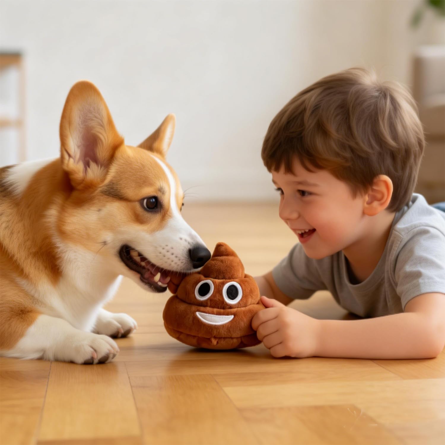 Funny Talking Poop Plush Toy, Farting Dog Toy with 6+ Different Fart Sounds, Emoticon Poop's Stress Toys - Image 2