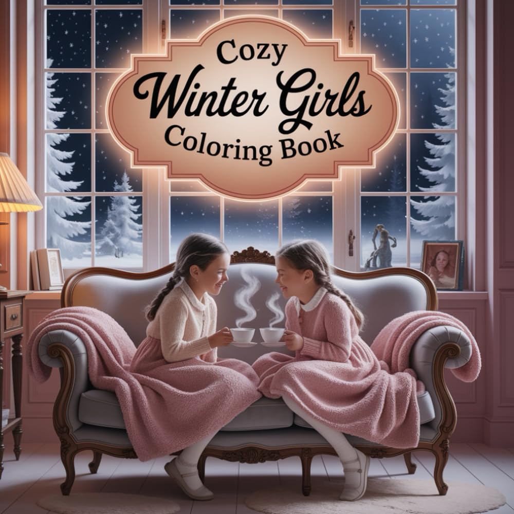 Cozy Winter Girls Coloring Book: 50 gemütliche Winter-Ausmalbilder für Mädchen