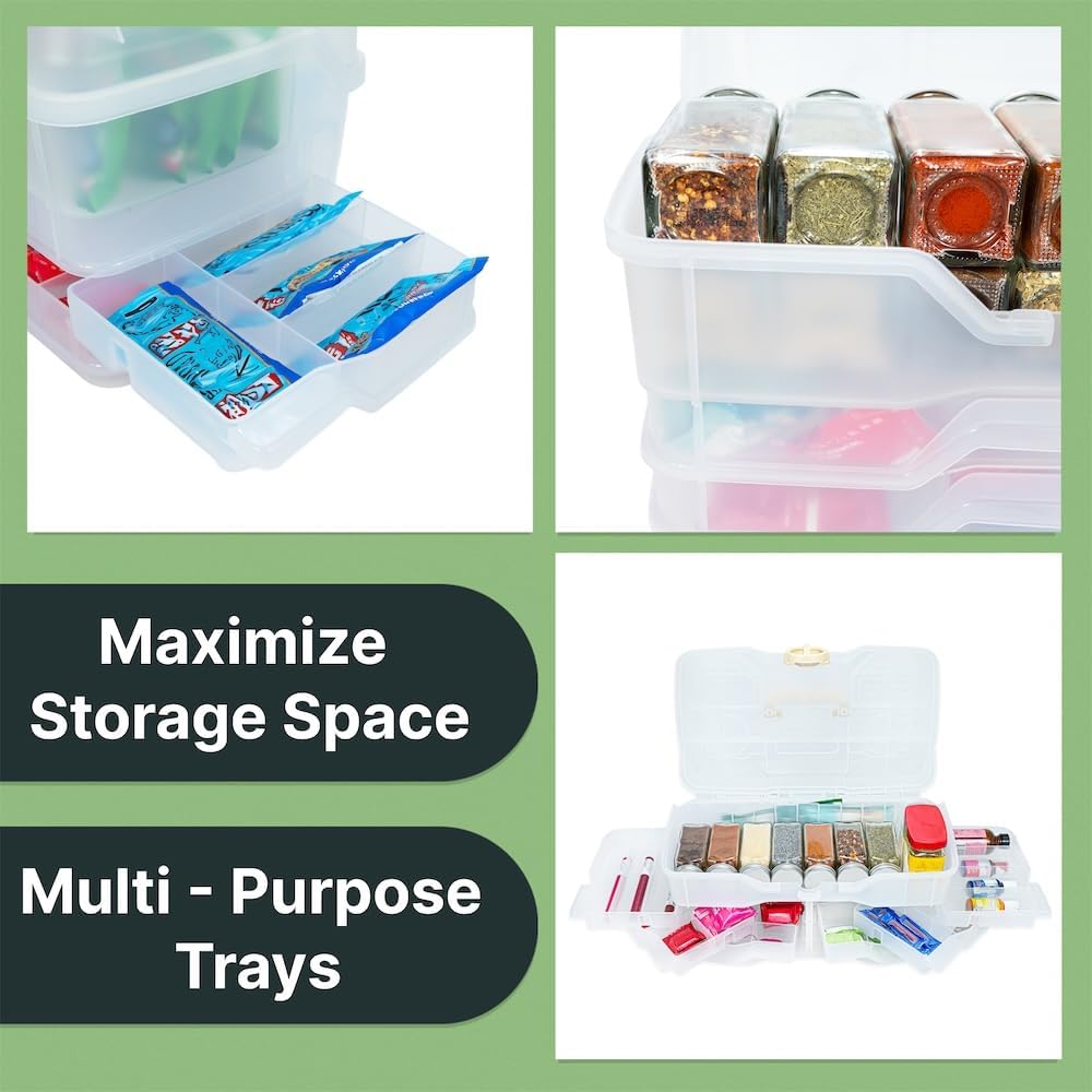 Best Kept | Kitchen Drawer Organizers | Plastic | Under Sink Organizer | Clear Bins For Organizing | Kitchen Storage Organization | Translucent White