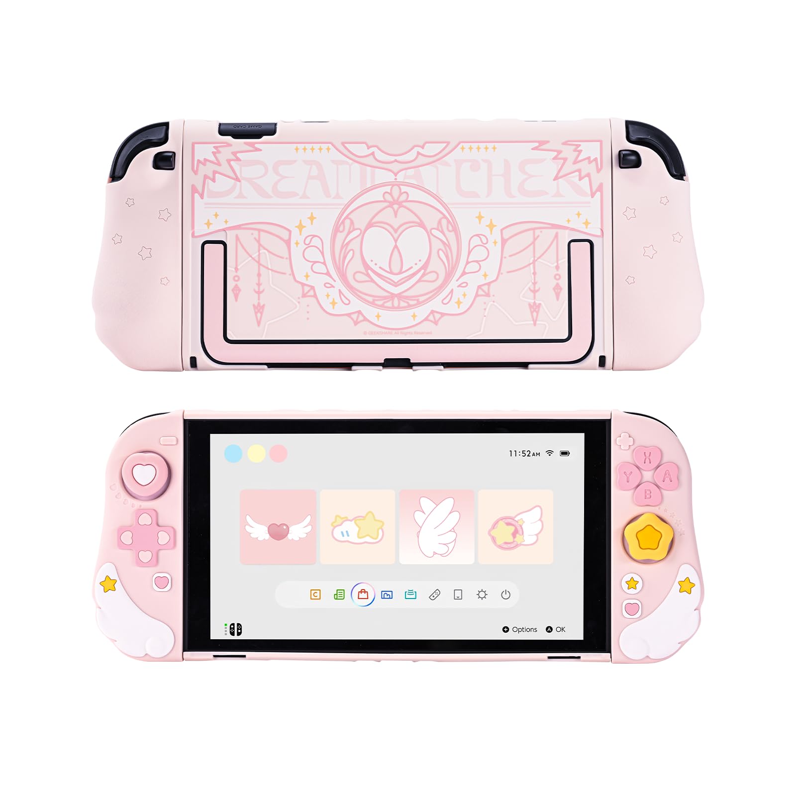 GeekShare Coque de protection en silicone compatible avec Switch 2, résistante aux rayures, coque de protection en silicone souple séparable, pour joystick avec 2 capuchons de préhension pour pouce - 2