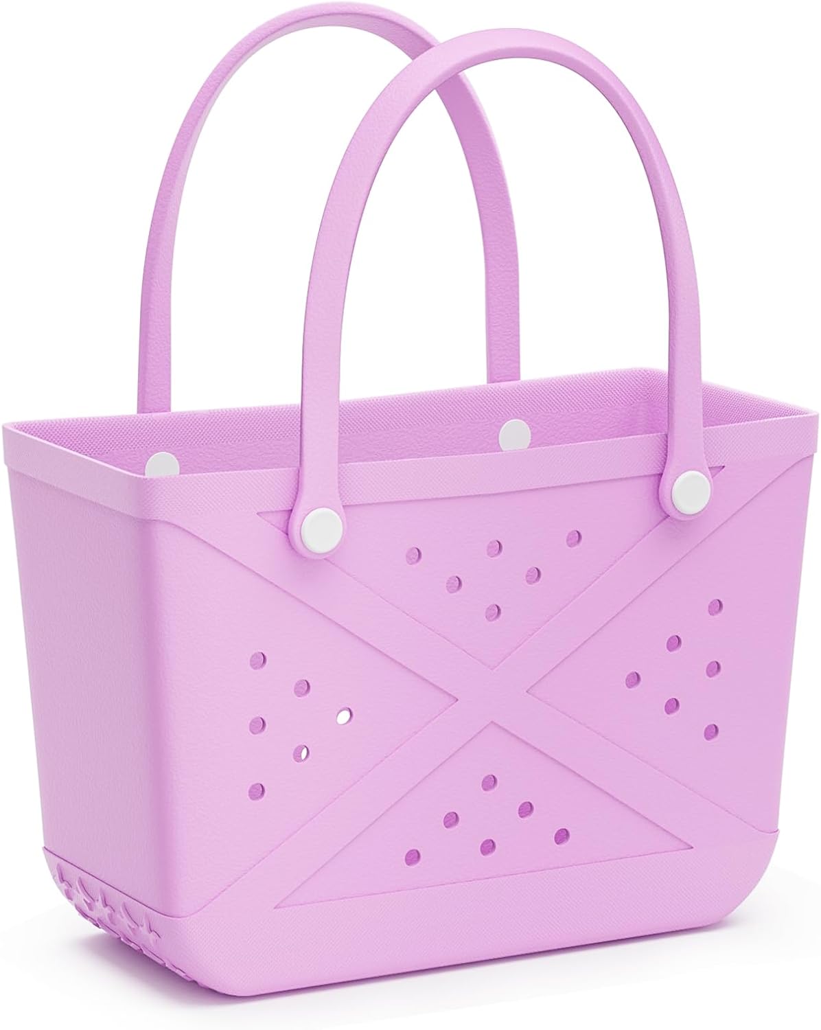 Beach Bag Rubber Tote, Waterproof and Durable Open Hand Bag for Swim Pool Beach Travel
