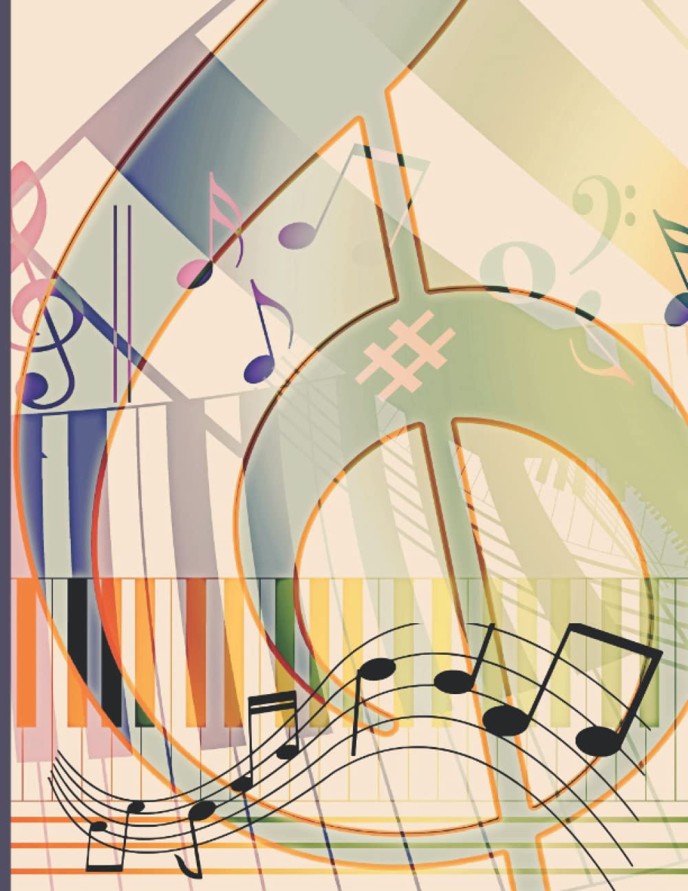 Music Notebook - Blank Staff Pages - Ready to Receive your Composition - Learn Music Notes, Teach Instruments & How to Read Musical Notes: 100 Large ... your Music Inspiration - for Kids and Adults