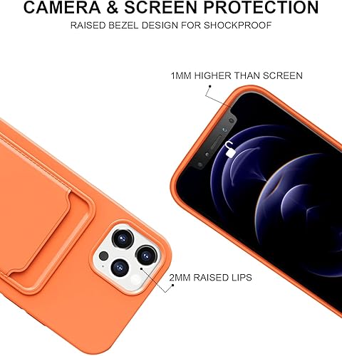 Miniatura 3 de Funda de silicona para tarjetas, funda protectora que absorbe los golpes con soporte para tarjetas, funda delgada y suave compatible con iPhone 1212
