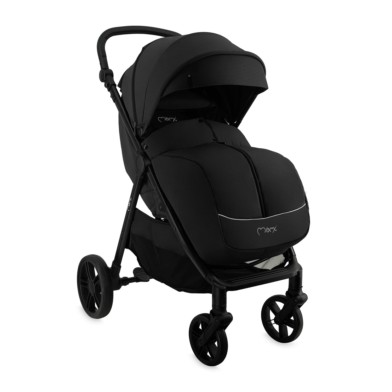 Silla de paseo MoMi CLARA a partir de 6 meses, hasta 22 kg de peso corporal, arnés de seguridad de 5 puntos, cubrepiernas, portavasos, cesta de compra, bolso, mosquitera, protector de lluvia