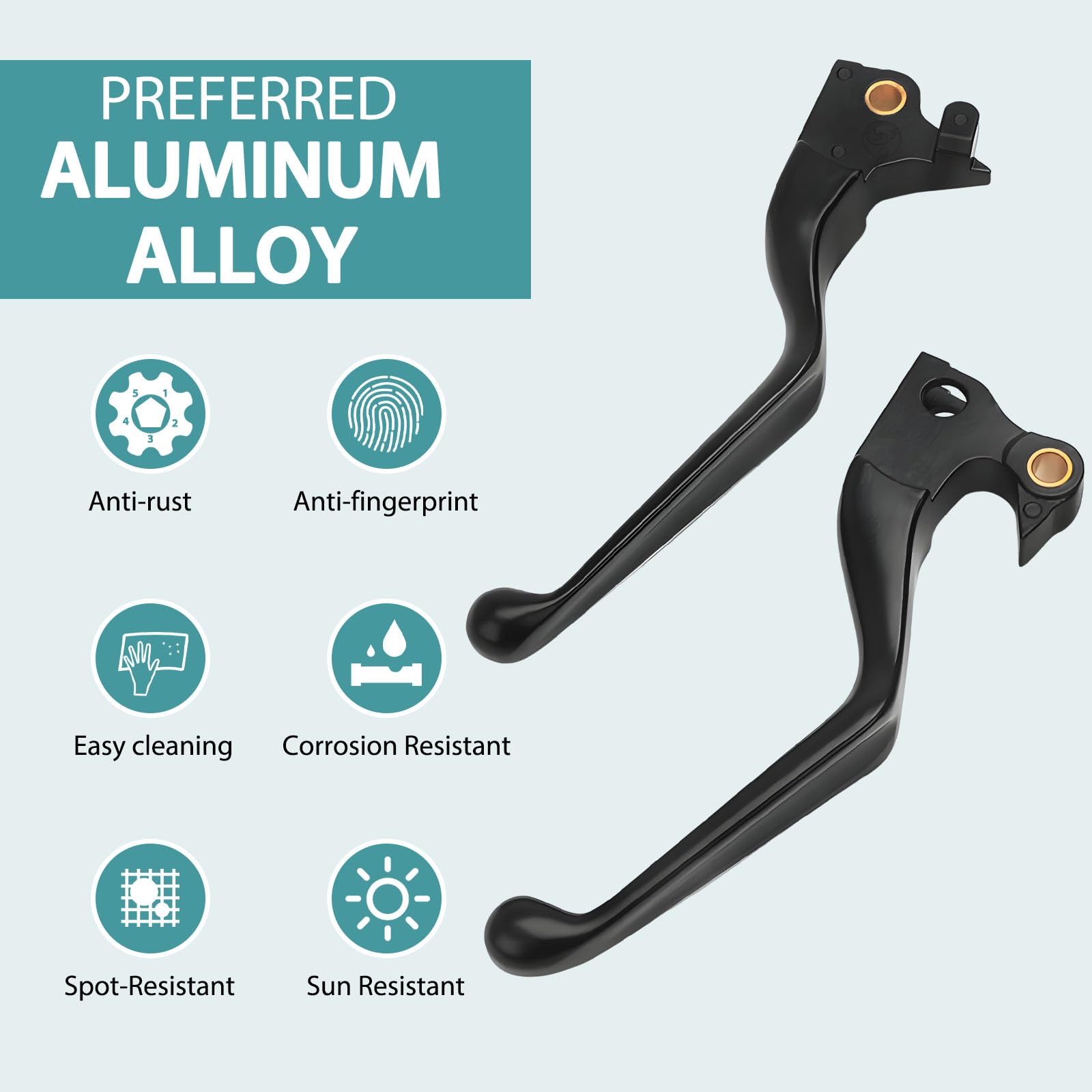 Premium in alluminio freno moto & leva frizione Compatibile con Harley Sportster XL 2004-2013 Sportster 883 1200 XL883 XL1200 Forty Eight Seventy Two - Safety,Corrosion-Resistant, Black