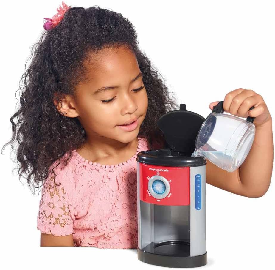 CASDON Morphy Richards Coffee Maker | Fillable Toy Coffee Maker for Children Aged 3+ | Includes Water Level Indicator & Dripping Water!
