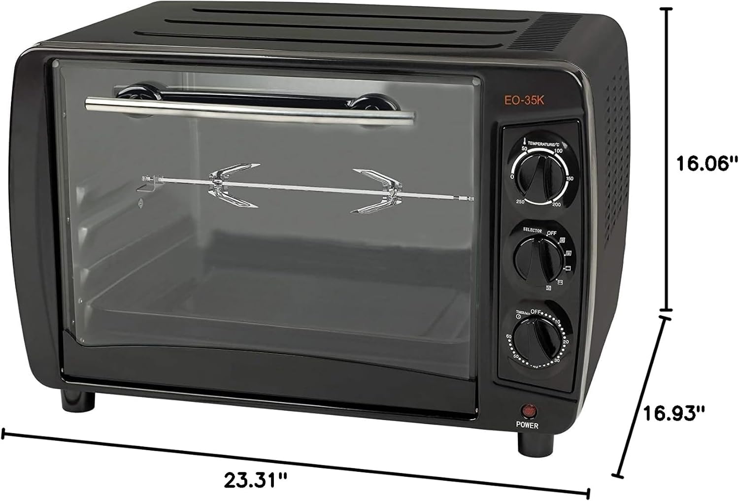 EO-35K 1500W Electric Toaster Oven, 35L/1.3 Cu. Ft, Stainless Steel 220V (Not for USA - European Cord)