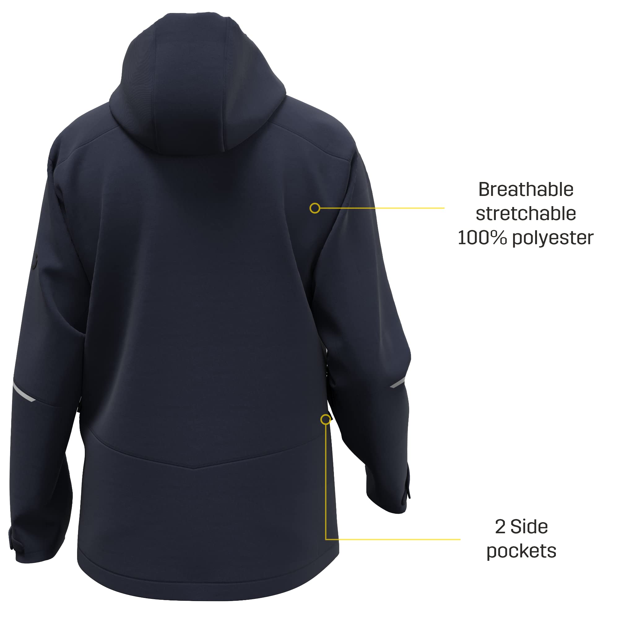 SAFETY JOGGER Kasai wodoodporna kurtka softshell dla mężczyzn - oddychająca kurtka robocza z praktycznymi kieszeniami, odblaskowe detale i odpinany kaptur, kurtka outdoorowa