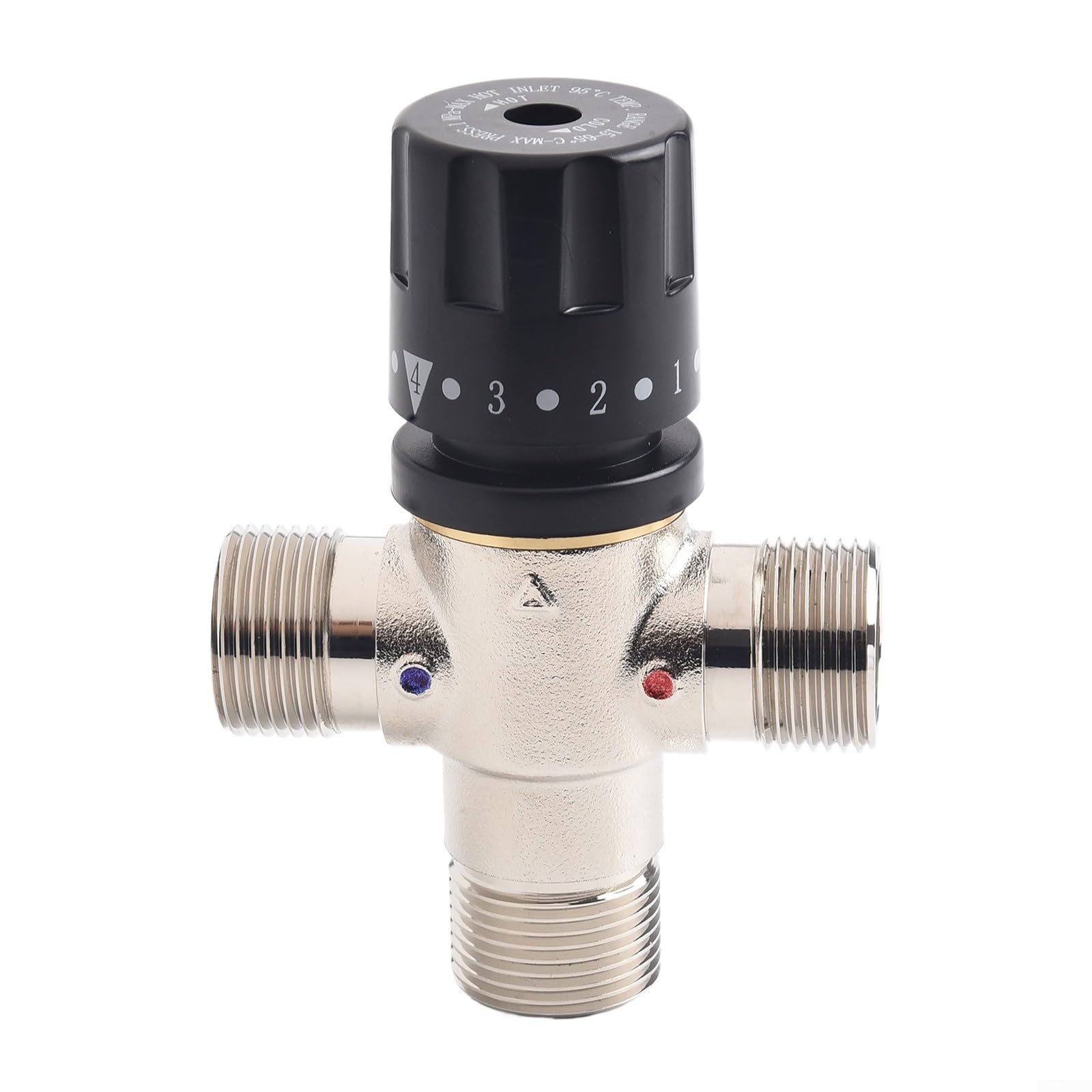 Miscelatore termostatico DN20 3/4 pollici per impianto solare, rame, 34 pollici, intervallo di temperatura 35-55 °C, adatto per doccia, bagno e lavaggio a mano