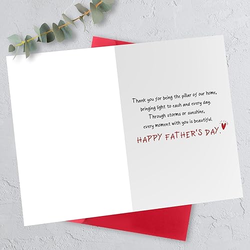 Miniatura 2 de HEJOYN Tarjeta de regalo del día del padre de parte de la esposa, regalo de feliz día del padre para marido, regalo del día del padre, tarjetas