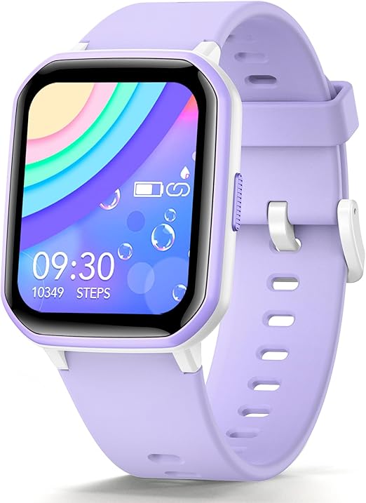 Kids Smart Watch Girls Boys, Fitness Tracker for Kids, 1.5 Inch DIY Dial, 19 Sport Mode, Sleep Monitor, Pedometers, Heart Rate, IP68 Waterproof, Great Gift for Boys Girls Teens 6-14