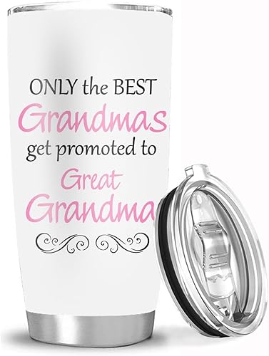 Vaso con tapa para abuelas – Regalos divertidos para mujeres Gigi Aunt – Taza de café de viaje aislada – Vaso de 20 onzas – Only the Best Grandmas