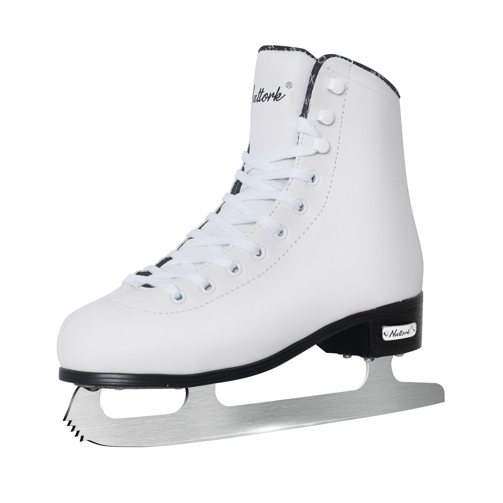 Nattork Figure Skates Excellence Stainless Steel Blades Ice Figure Skating with Enhanced Support Strength Performance and Ultimate Comfort for Youth