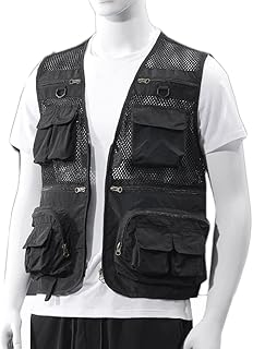 Chaleco multibolsillo para hombre de malla de secado rápido chaleco de fotografía de pesca al aire libre chaqueta sin mangas chaleco chaleco funcional