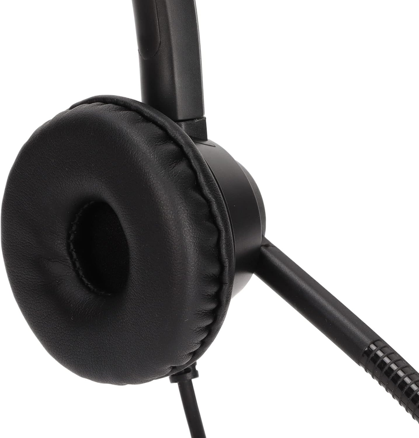 Sanpyl Telephone Headset with Microphone Noise Canceling, Wired Binaural Headsets with 2.5mm Plug and Volume Control, Corded Headphones with Mic for Call Center, Business