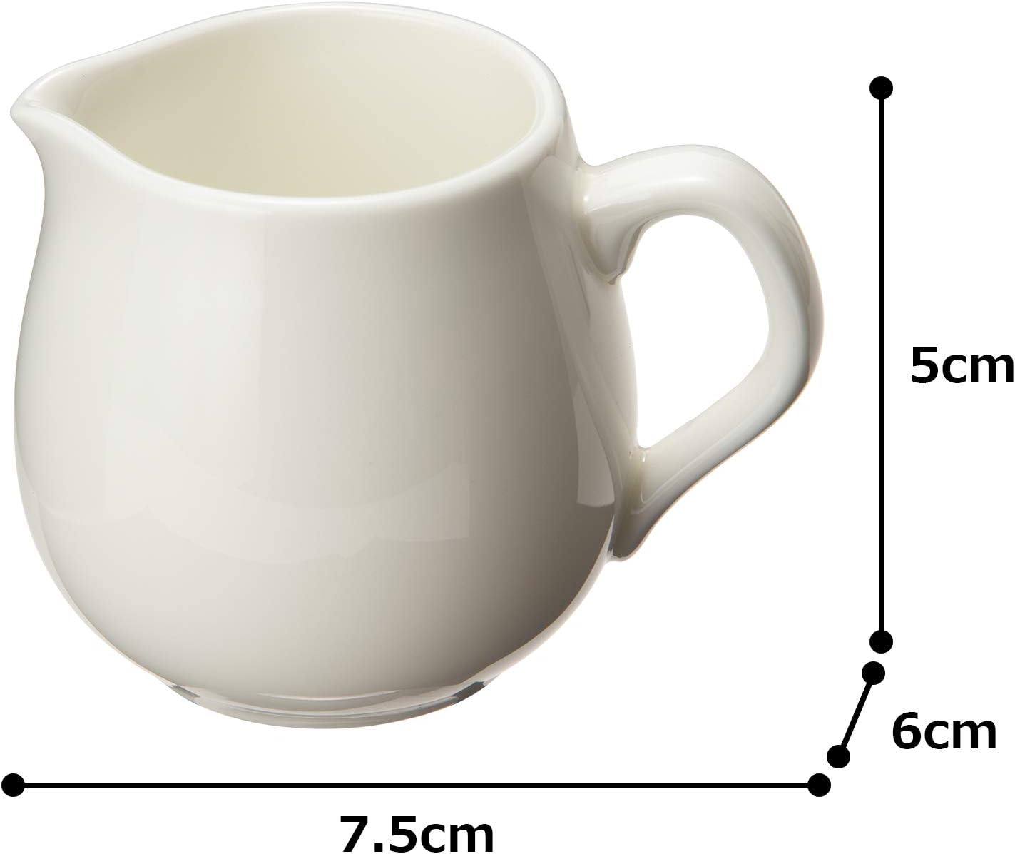 Narumi 9795-4287 Plus Serum Creamer (S), 3.2 fl oz (90 cc), Bone China