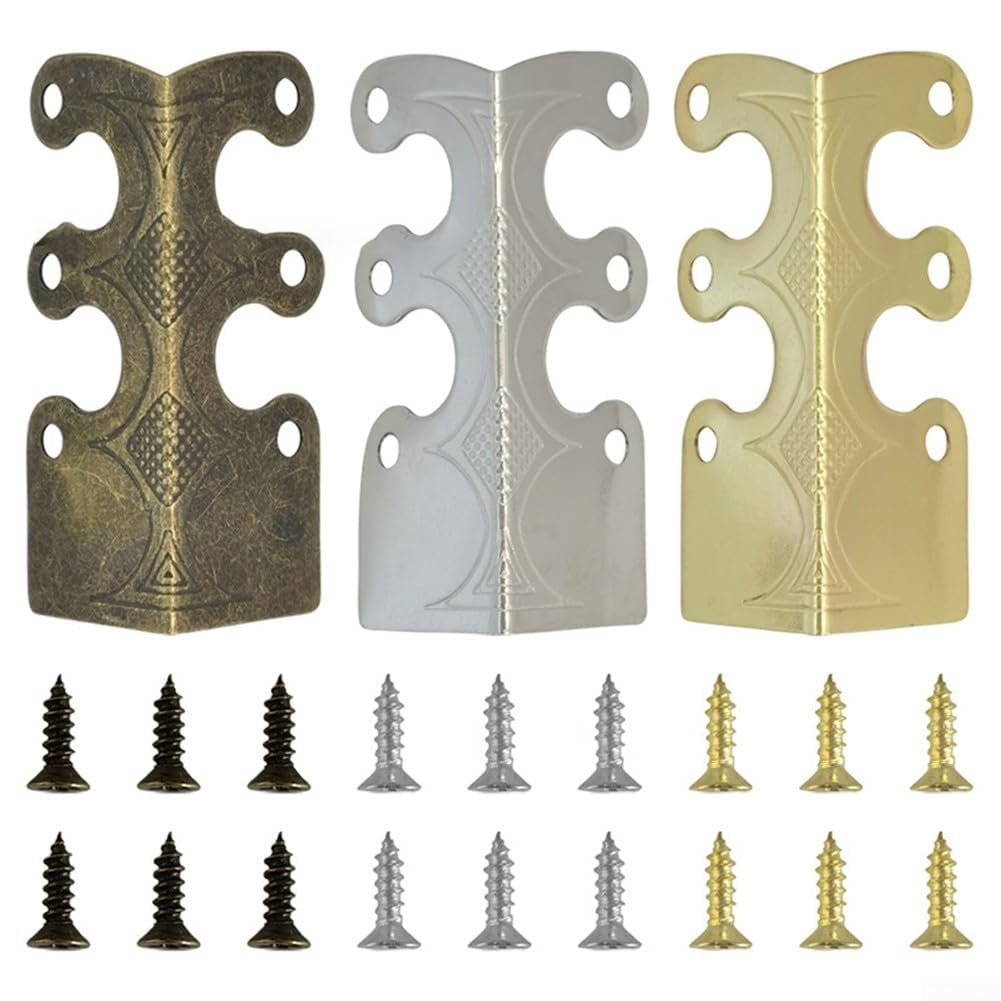 HEIBTENY Edge PROTECTION, Corner for PROTECTION, Table Edge for PROTECTION, Skiffers, Board for PROTECTION, Corner for PROTECTION, Vintage Metal Corner for PROTECTION, Pack of 6 for Skirting for