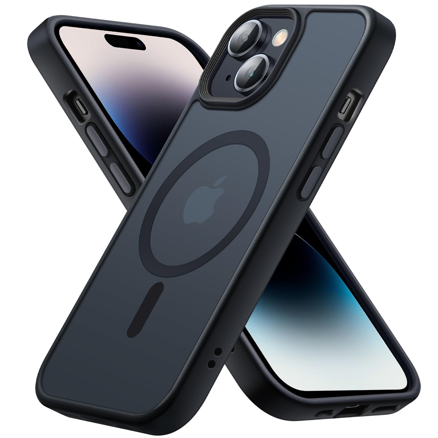 Gyizho fits iPhone 15 Phone Case [Compatible with MagSafe] [10FT Drop Resistant] Matte Skin Feeling Back Cover for iPhone 15 Magnetic Case (Black)