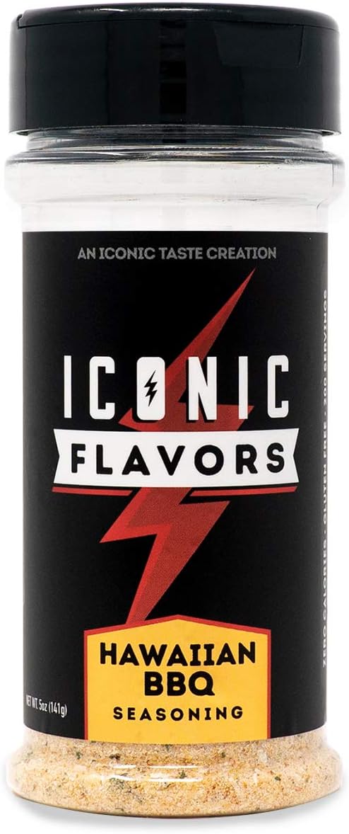 ICON MEALSGluten Free Zero Calorie Seasonings, Meal Prep, Flavor Enhancer, Keto Approved, Real Ingredients, Amazing Taste, Low Carb (Hawaiian BBQ)