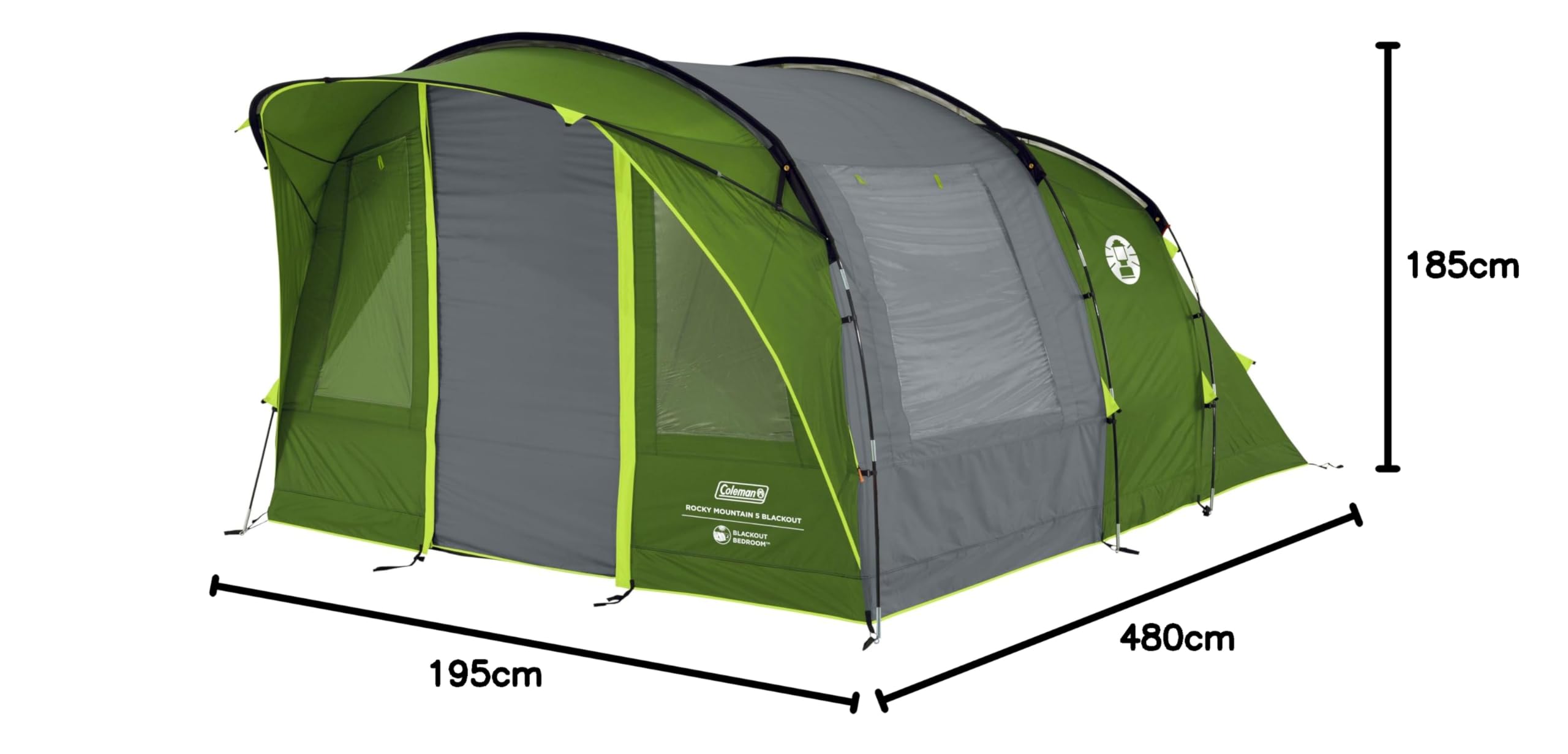 Coleman Rocky Mountain namiot tunelowy dla 5 osób, namiot rodzinny, 5 osób, wodoszczelny WS 4500 mm