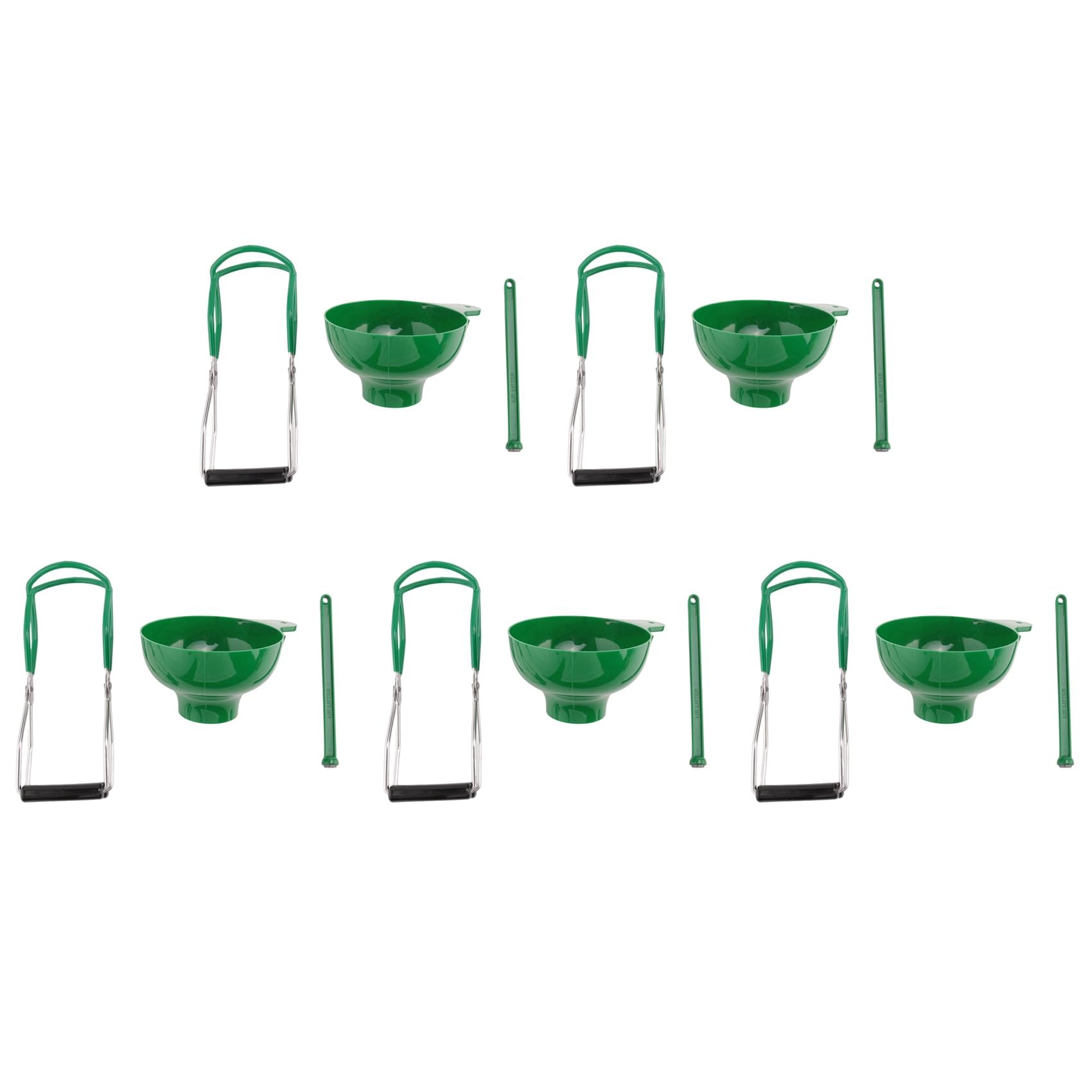 Hndhbfgrt 5X Canning Kit Jar Lifter Wide Mouth Canning Funnel Lid Wand for Canning Jars Anti-Scald Kitchen Tools(3Pcs,Green)