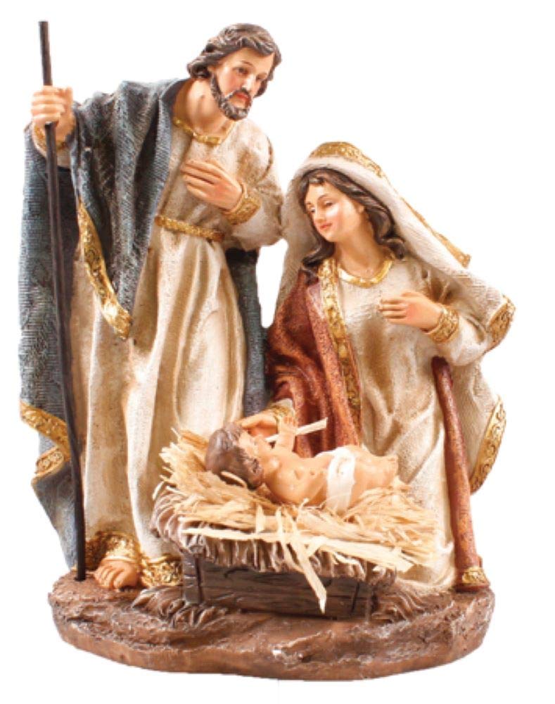 The Healing Corner Multicolor Christmas Traditional Nativity Set Xmas Decoration Holy Family Xmas Nativity Scene 3 Figures Special Xmas Gift Christmas Ornament Multicolour