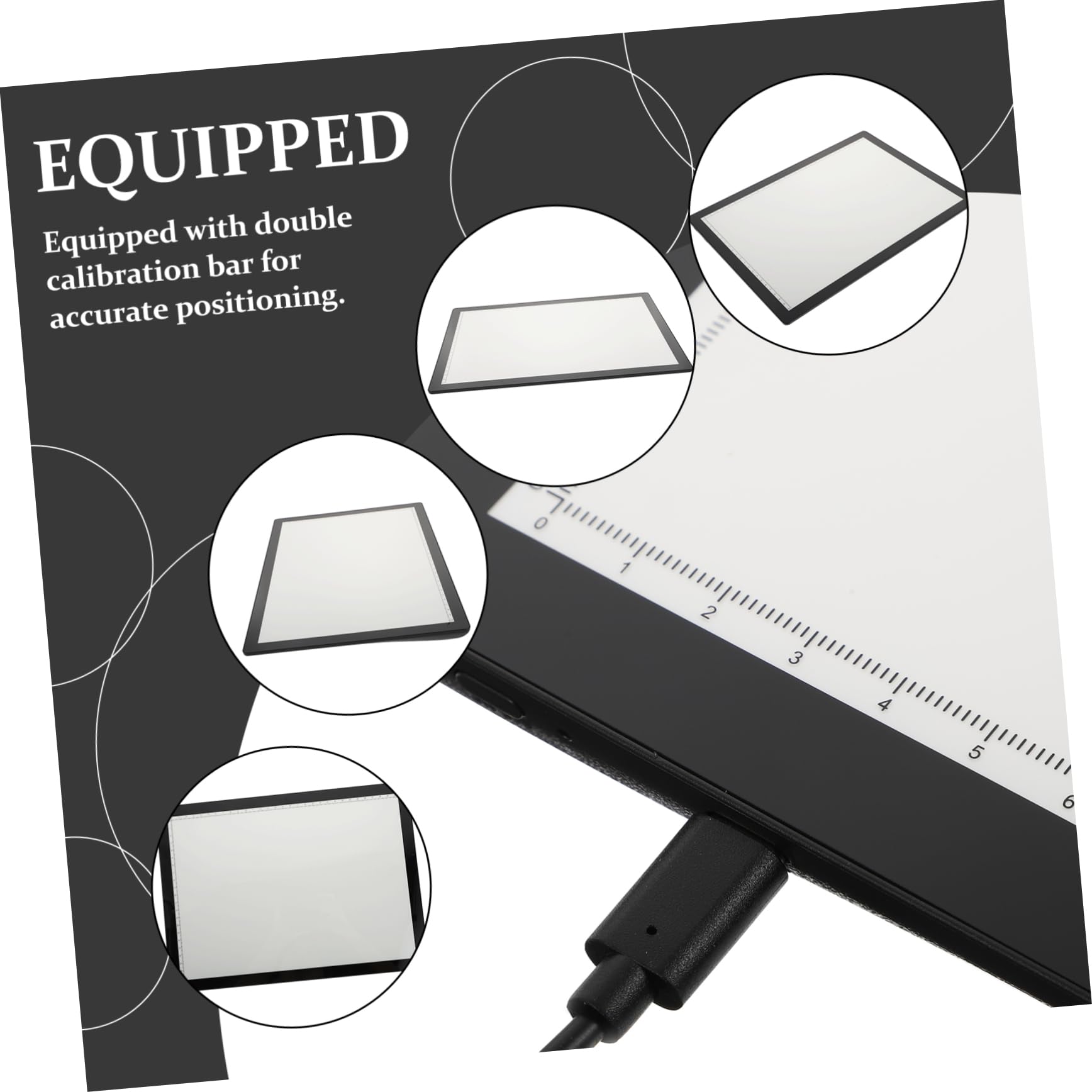 Table Lumineuse de Traçage A4 Noire, Bloc de Copie Magnétique 1pc