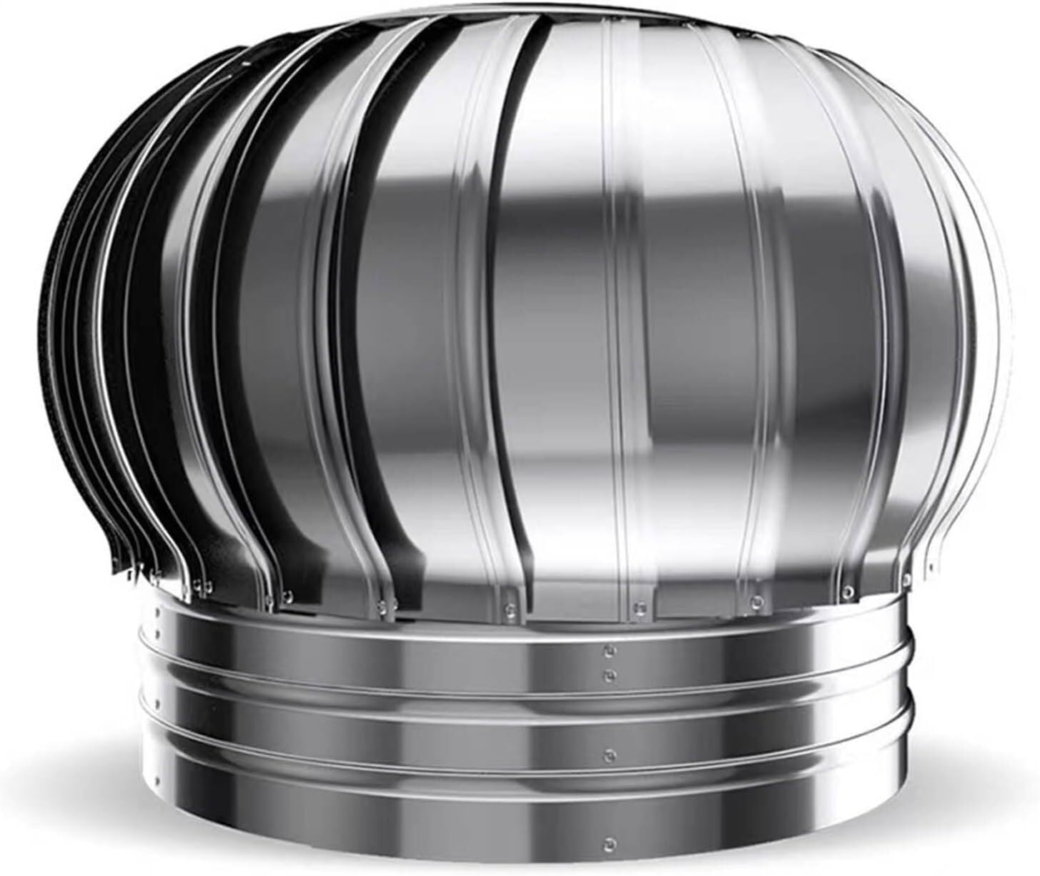 JvFbjLF Roof Ventilators Stainless Steel Duct Ventilation Fans Powerless Hoods Wind Vents(100mm)