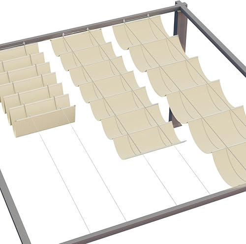Miniatura 6 de SunnyRoyal Toldo retráctil de 3 x 13 pies para pérgola, toldo de repuesto con herrajes para patio, porche, jardín, al aire libre