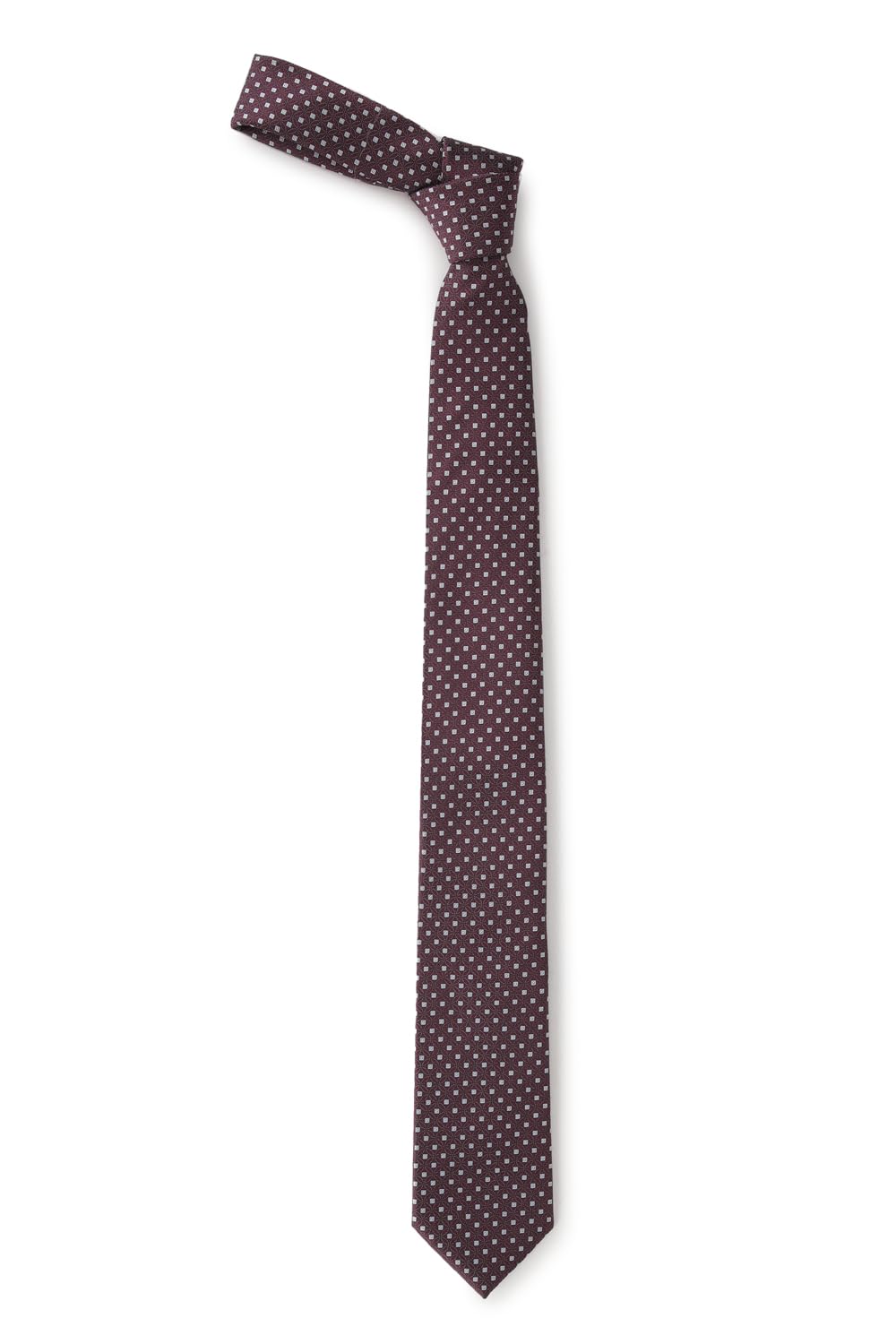 louis philippe Men Maroon Print Tie-picture-55