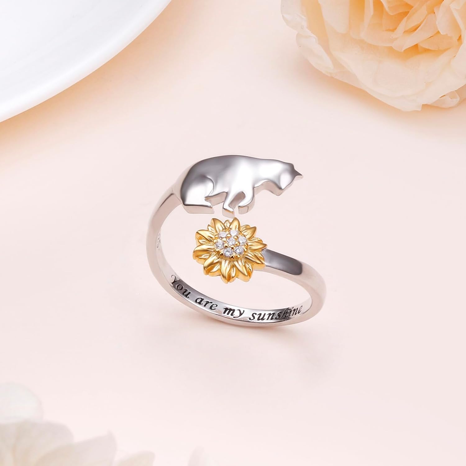 FLYOW 925 Sterling Silver Cute Animal Jewelry Hummingbird/Butterfly/Wolf/Corgi/Cat/Snake/Spider/Bat/Penguin/Bear/Opossum/Frog/Guinea Pig for Women Mother Friend Animal Lovers - Image 4