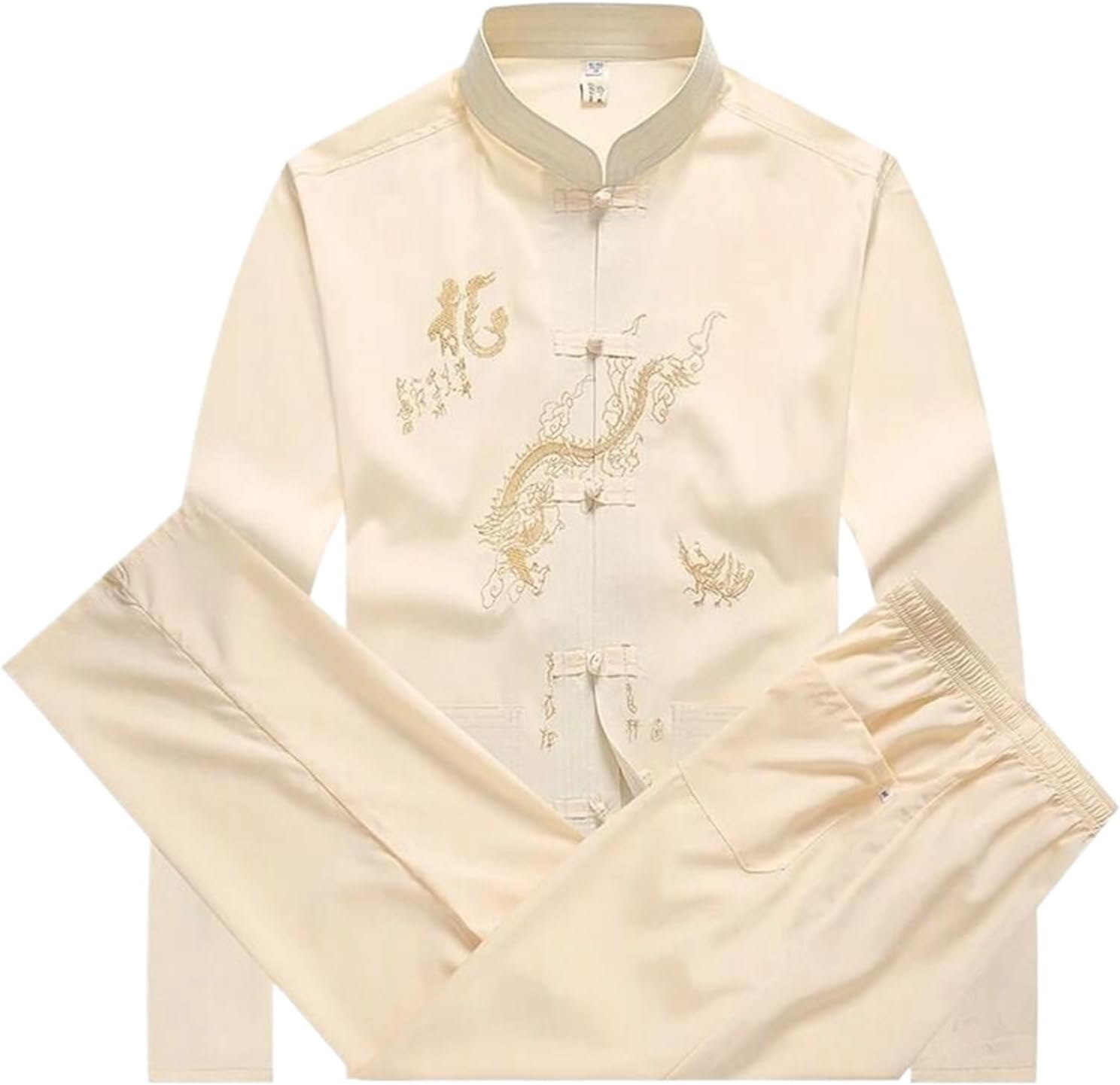 Men's Long Sleeve Kung Fu Sets Traditional Chinese Embroider Tang Suit