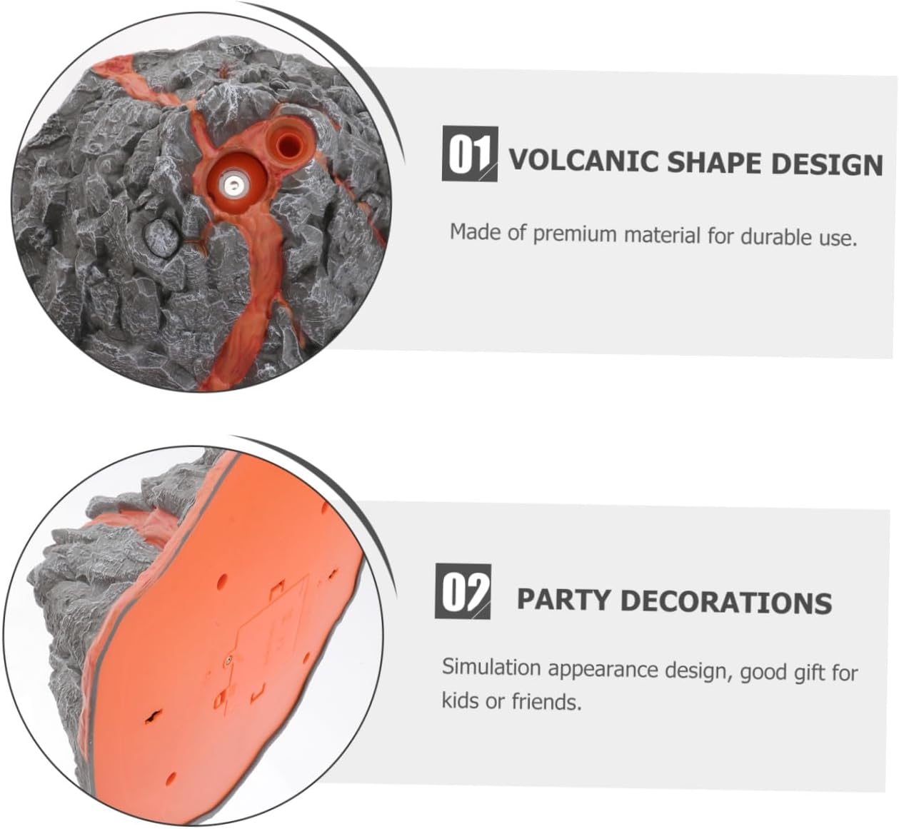 1pc Simulated Volcano Model Desktop Ornament Realistic Volcano Scene Erupting Decoration for Home Parties Great for Enthusiasts
