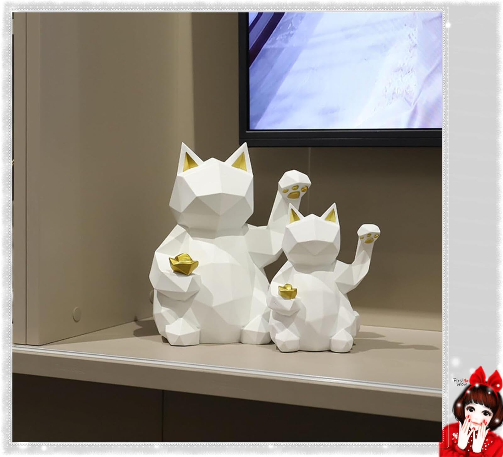Amazon.co.jp: 招き猫 置物 おしゃれ かわいい 北欧おしゃれ ミニ 金