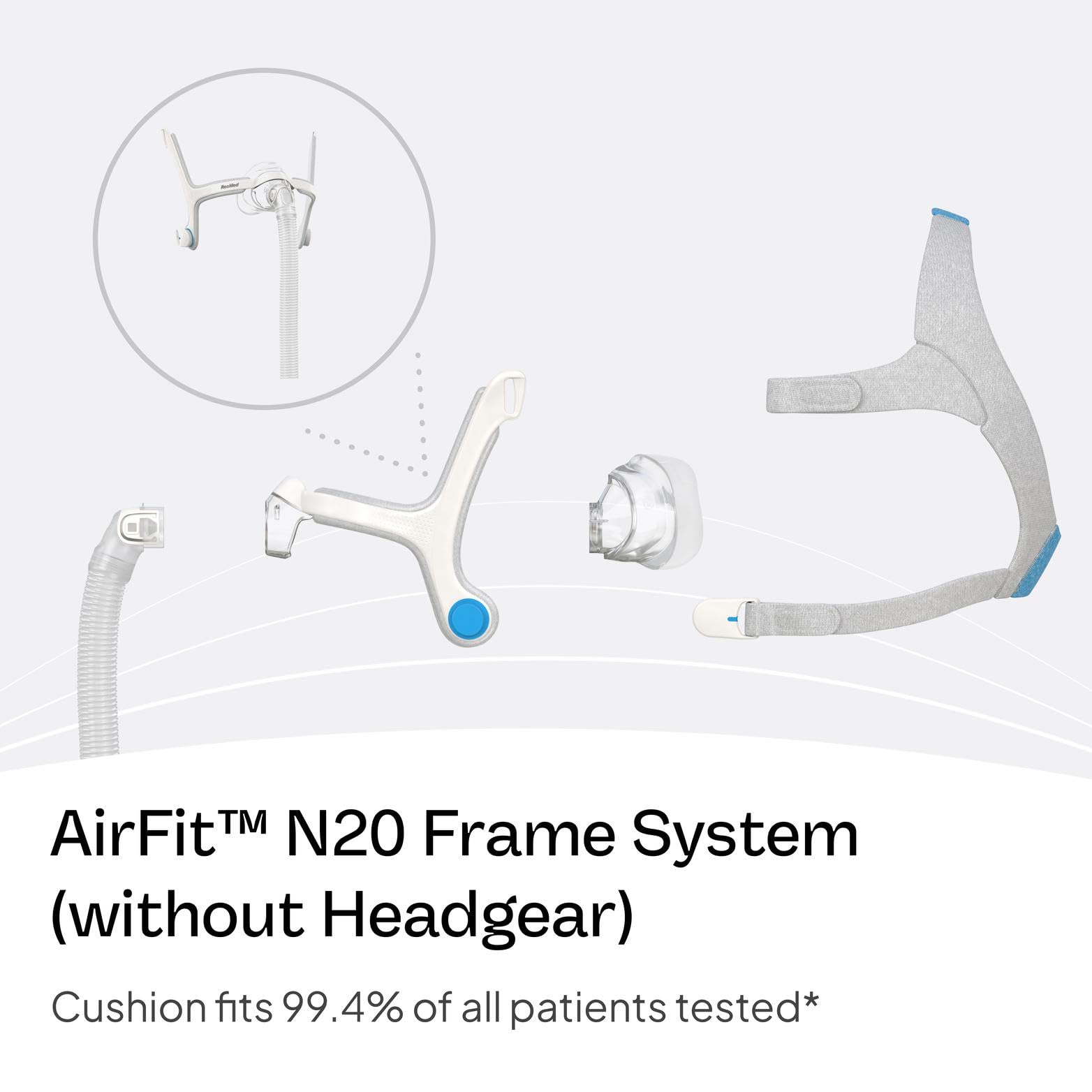 Amazon.com: ResMed AirFit N20 Frame System, Elbow with Swivel Tube