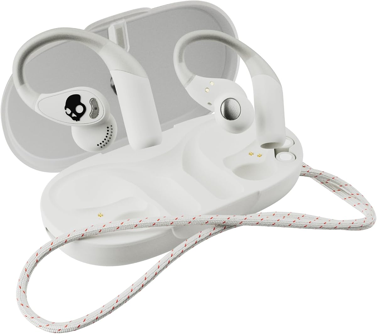 Skullcandy Push 540 Open Wireless Open-Ear Bluetooth Earbuds - Bone | Sweat and Water Resistant, 42 Hours Battery, Detachable Neckband, Secure Over-Ear Fit, Running Outdoors, Exercise, Gym
