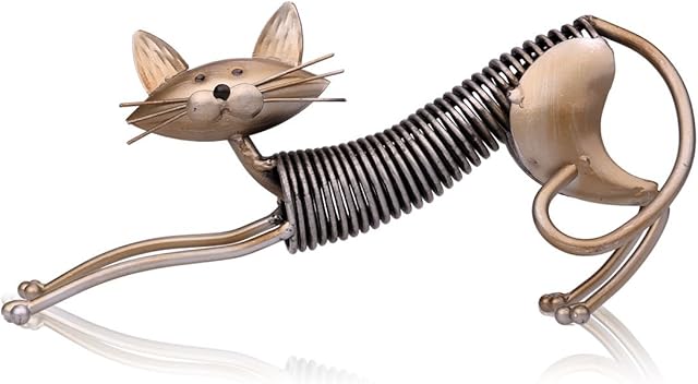 Tooarts Cat Gifts Metal Sculpture Figurine Ornament Crafts for Home Office Decorations Type 1