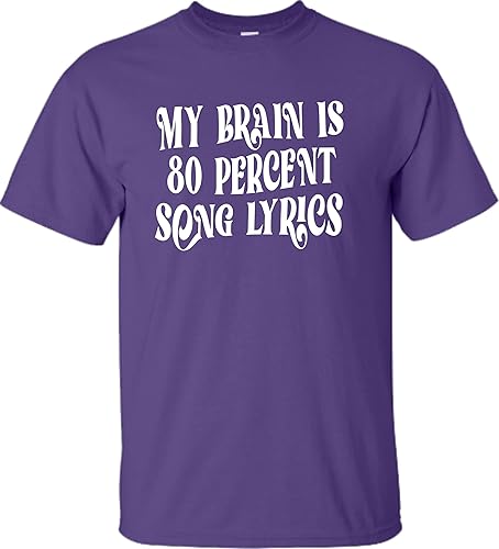 Miniatura 2 de Go All Out My Brain is 80% Song Lyrics - Camiseta divertida de regalo para hombre y mujer