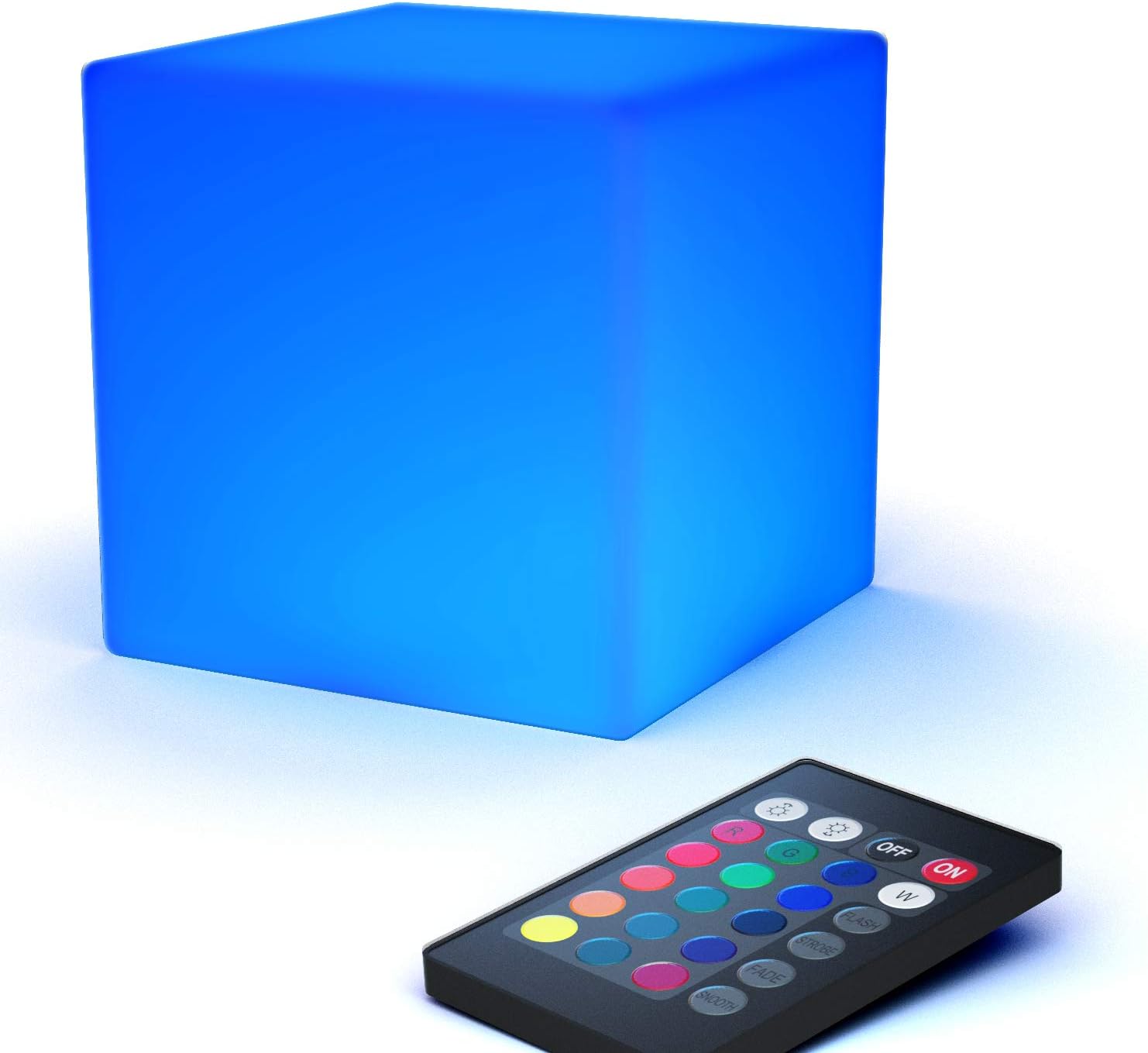 LOFTEK LED Light Cube : 7-inch RGB Colors Cool Cube Lights with Remote Control, MCU Tesseract Mood Lamp, Waterproof and Rechargeable Beside Desk Lamp,Perfect for Kids Nursery and Toys