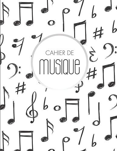 Cahier de Musique: Carnet de Partitions - Cahier Musique et Chant - Seyes Grands Carreaux - Papier Manuscrit 12 Portées - 110 pages - Format A4