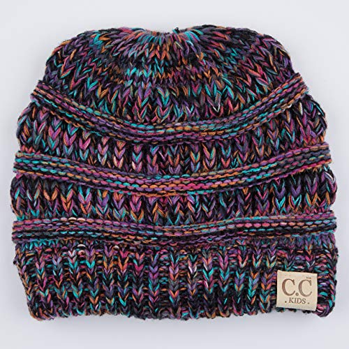 C.C Children Kids Beanie Chunky Knitted Beanie Pony Tail Hat for Kid Ages 2-5 (MB-847) (MB-816)2