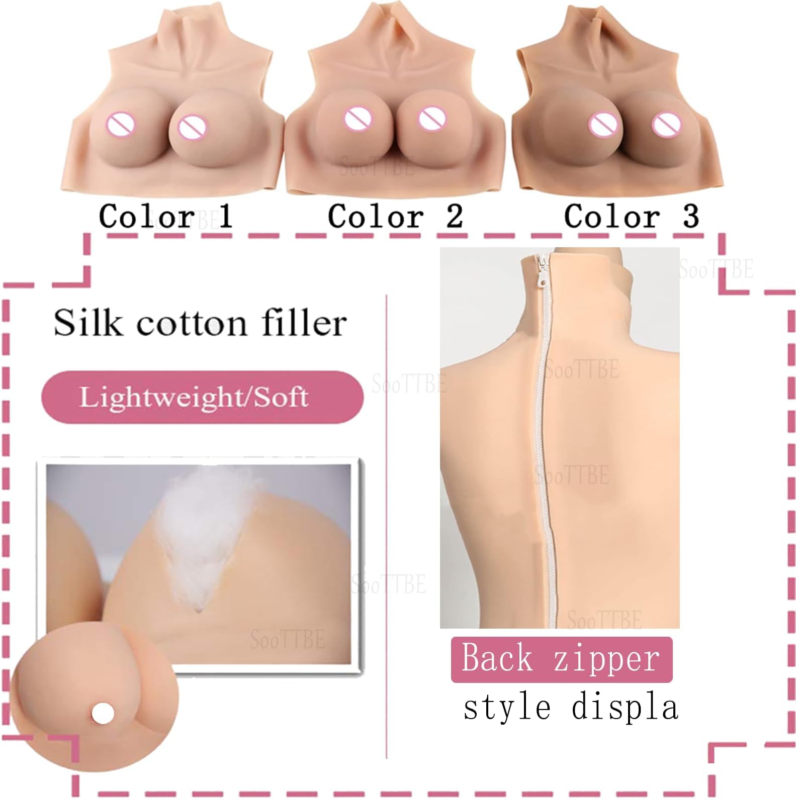 Full Silicone Bodysuit Knee Length Realistic Breastplate Sleeveless Jumpsuit Fake Vaginal Panties for Crossdresser
