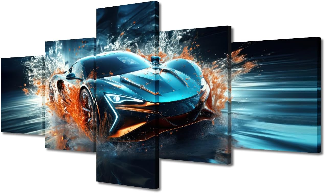 Amazon.com: TUMOVO House Decorations Sports Car Wall Pictures for ...
