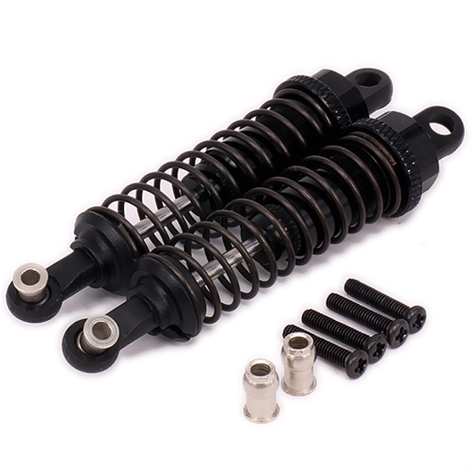 2PCS RC Model Car Adjustable 71mm Long Shock Absorber Oil Filled Type Fit For FS Racing 1/18 Big Foot Monster Truck 736092 (Color : Black)