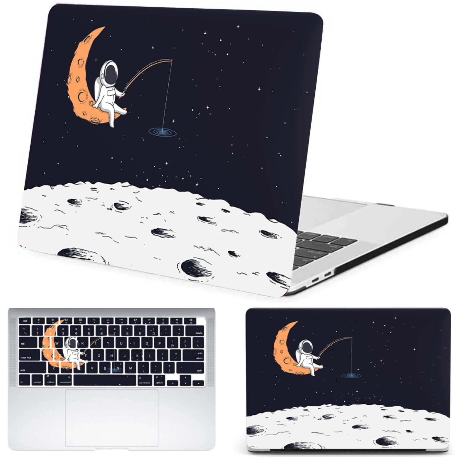 Funda MacBook Pro 13 A1278 con diseño de astronauta lunar y protector teclado 8