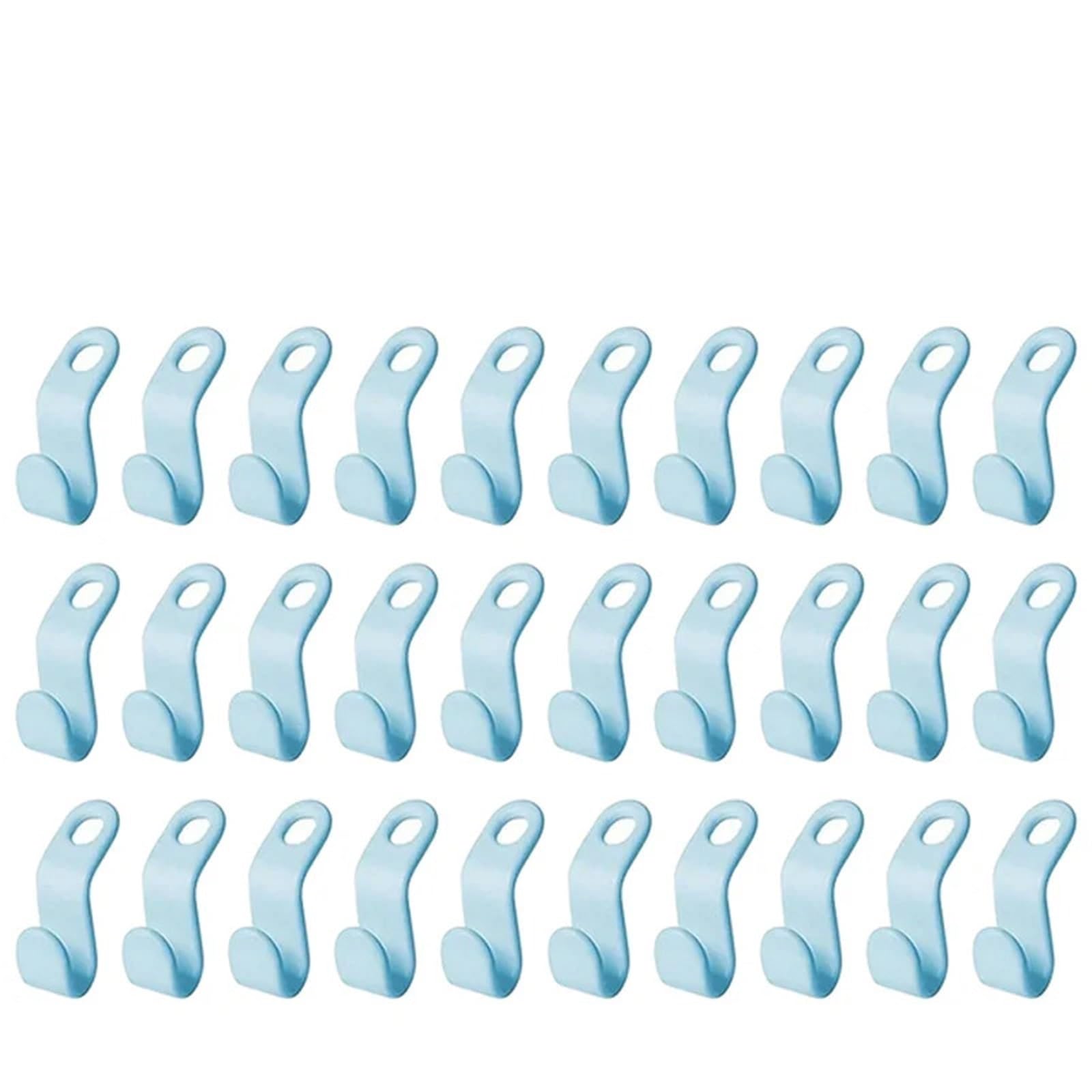 Hangers for Clothes Space Savers 300pcs Cascading Hanger Plastic Extender Clips Wardrobe Coat Organizer(Blue)