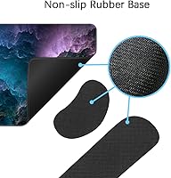 Vista 22 de MIBITRI Juego de alfombrillas para mouse y teclado, alfombrilla de mouse extendida para juegos + soporte ergonómico para reposamuñecas para teclado