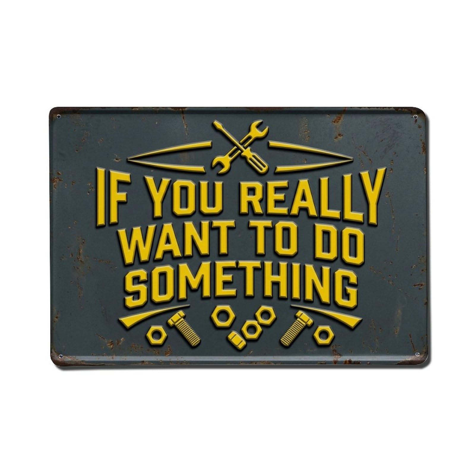 Find Your Way Industrial Retro Motivational Slogans 1 Metal Tin Sign Plaque Wall Decor for Cafe, Club Bar, Office, Home Garden Metal Poster 8x12Inch
